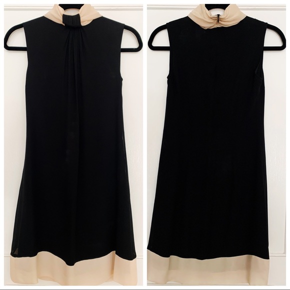 Marc Jacobs Dresses & Skirts - MARC JACOBS Black & Cream Conservative Silk Shift Dress Size 6 Paris